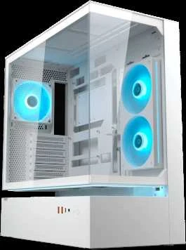 Cougar Corsair Gaming Kompiuterio korpusas CFV235 Baltas TG 240 REV+120ARGB FAN RGB HUB SYNC LED ST
