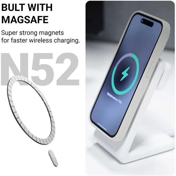 Crong Color Cover Magnetic dėklas skirtas Apple iPhone 14 Pro Max Stone