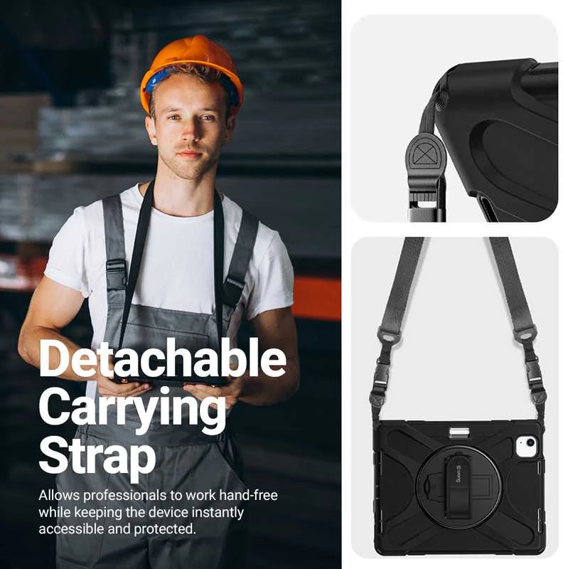 Crong Defender Plus – Rugged dėklas Samsung Galaxy Tab S11 11” juodos spalvos
