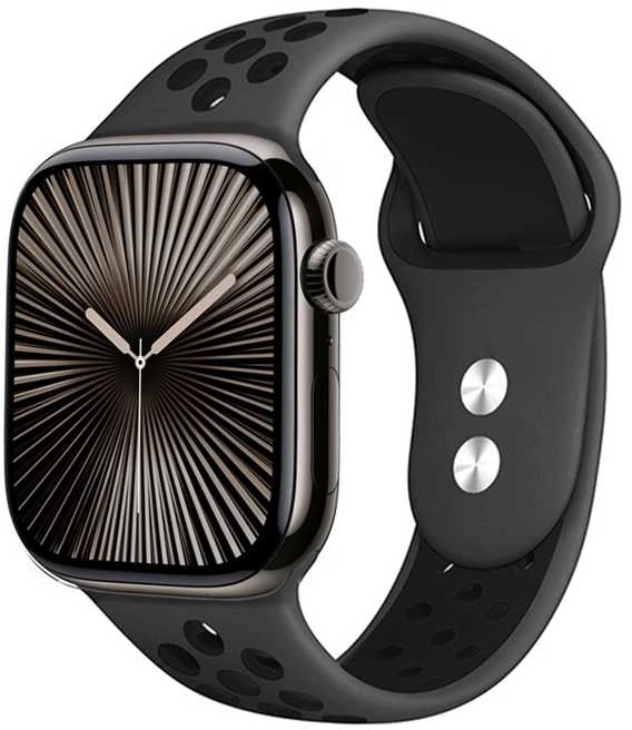 Crong Duo Sport – apyrankė skirta Apple Watch 44/45/46/49 mm pilka/juodas