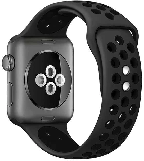 Crong Duo Sport – apyrankė skirta Apple Watch 44/45/46/49 mm pilka/juodas