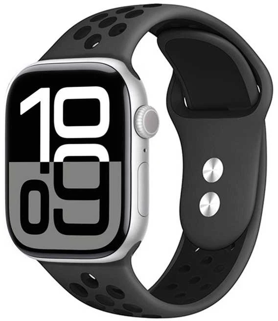 Crong Duo Sport – apyrankė skirta Apple Watch 44/45/46/49 mm pilka/juodas