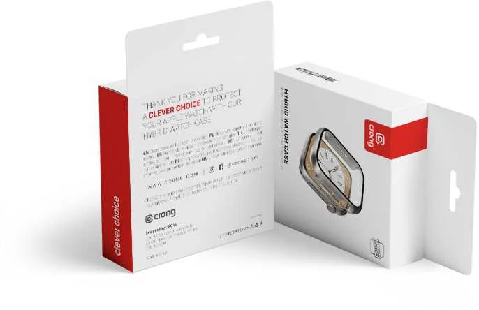 „Crong Hybrid“ laikrodžio dėklas – dėklas su „Apple Watch 41mm Glass Starlight“