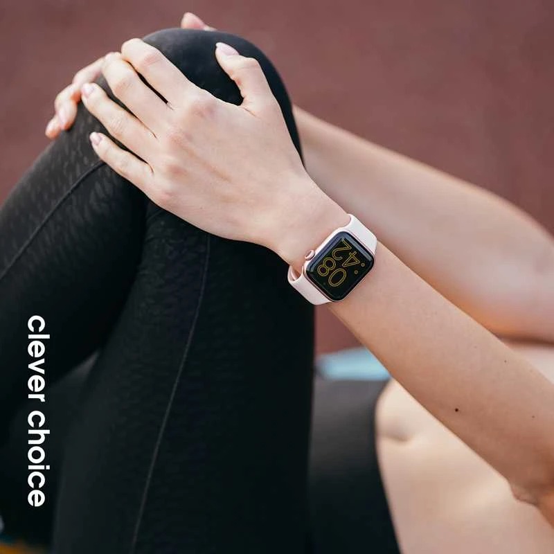 Crong Liquid – apyrankė skirta Apple Watch 38/40/41/42 mm sand pink