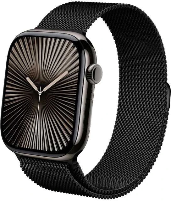 Crong Milano Steel – Nerūdijantis plienas strap for Apple Watch 44/45/46/49 mm (juodas)