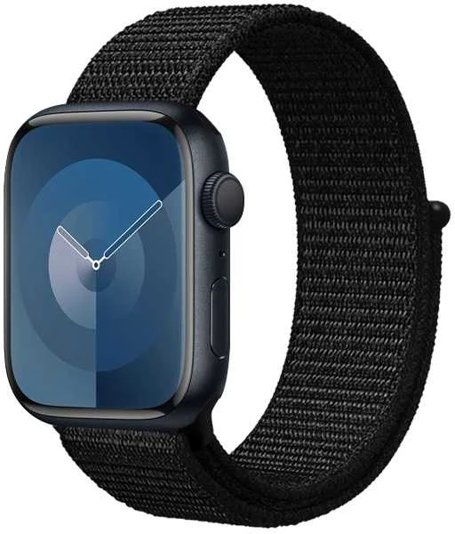 „Crong Nylon Reflex“ sportinis dirželis „Apple Watch“ 38/40/41/42 mm (juodas)