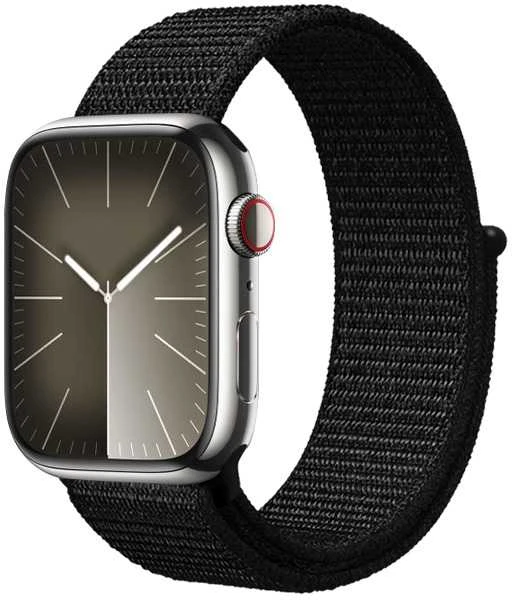 „Crong Nylon Reflex“ sportinis dirželis „Apple Watch“ 38/40/41/42 mm (juodas)