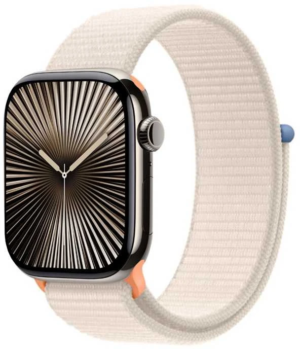 „Crong Nylon“ sportinė apyrankė, skirta „Apple Watch“ 38/40/41/42 mm (žvaigždžių šviesa)