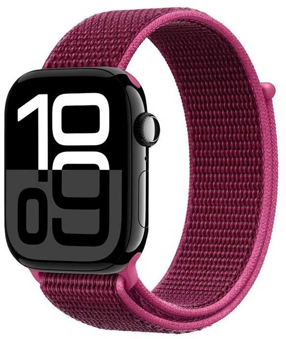 „Crong Nylon“ sportinė apyrankė, skirta „Apple Watch“ 38/40/41/42 mm (rausvai raudona)
