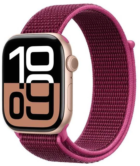„Crong Nylon“ sportinė apyrankė, skirta „Apple Watch“ 38/40/41/42 mm (rausvai raudona)