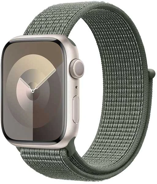 „Crong Nylon“ – sportinis dirželis „Apple Watch“ 44/45/46/49 mm (karinis žalias)