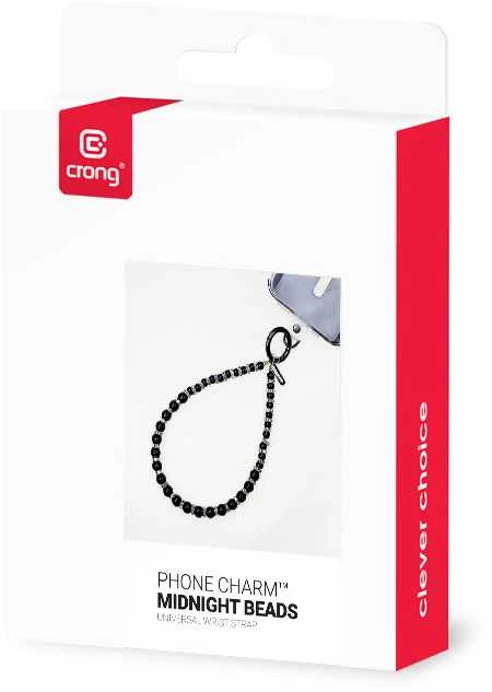 Dėklas Crong Phone Charm - virvelė telefonui Midnight Beads