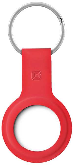 Crong Silikoninis dėklas with Key Ring - Protective case for Apple AirTag key ring Raudona