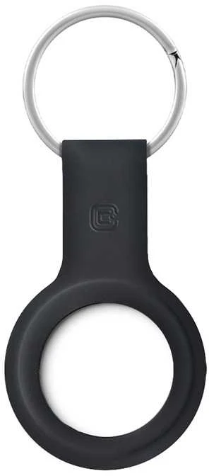 Crong silikoninis dėklas su raktų pakabuku - Apsauginis dėklas raktų pakabukui, skirtas Apple AirTag Juodas