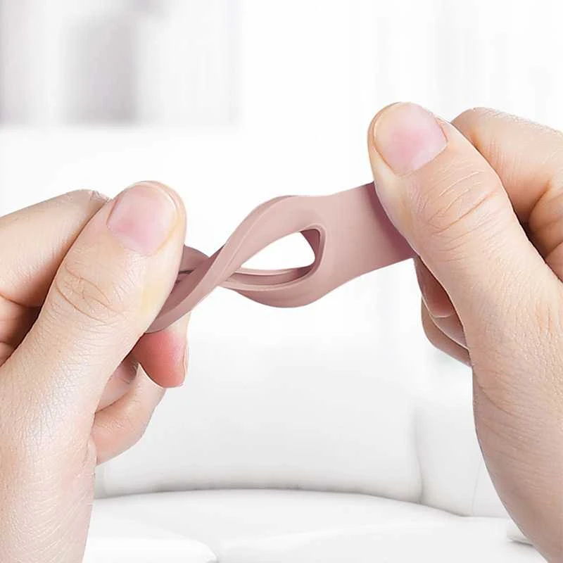 Crong Silikoninis dėklas with Key Ring - Protective case for Apple AirTag key ring Sand Rožinė
