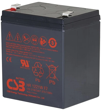 Csb Battery Csb Baterija Akumuliatorius 12V 5Ah@C20 21W@15min F2 Pb AGM VRLA CSB