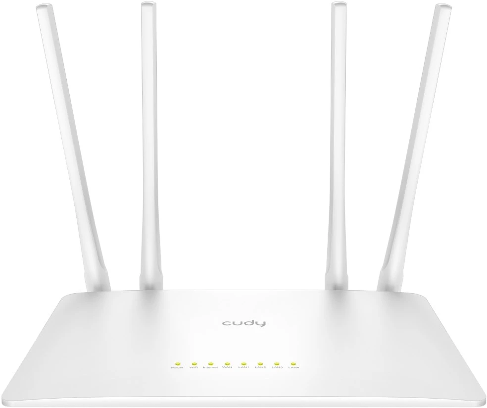 Belaidis Maršrutizatorius - Cudy WR1200 Dual-band 867 Mbit/s Greitas Ethernet 4 Antenos Baltas