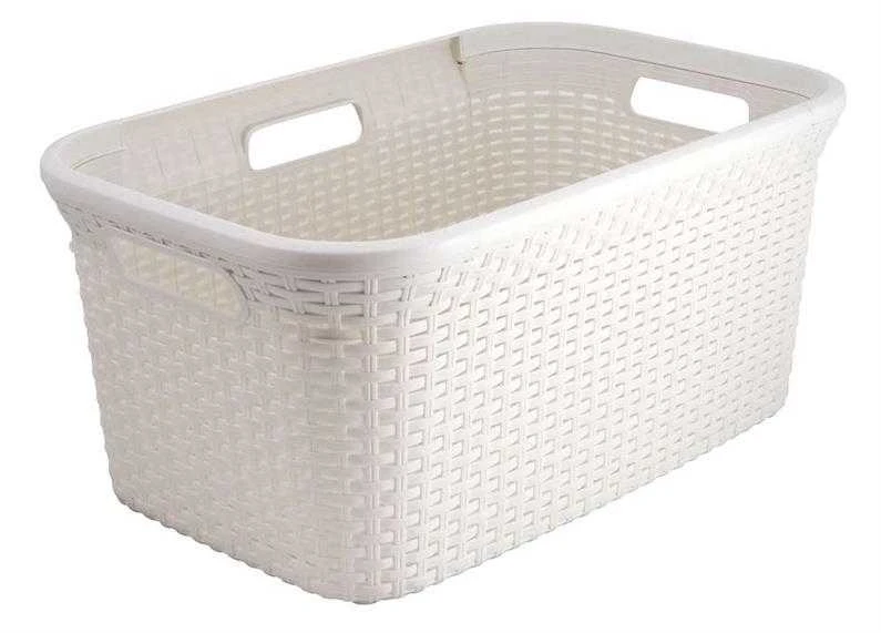 Curver Skalbinių krepšys Style, vintažinės baltos spalvos, 45l