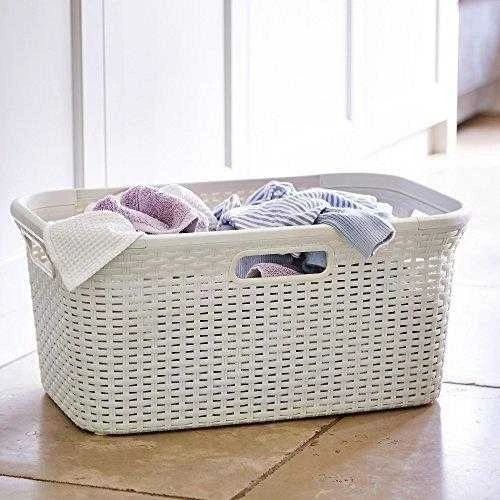 Curver Skalbinių krepšys Style, vintažinės baltos spalvos, 45l