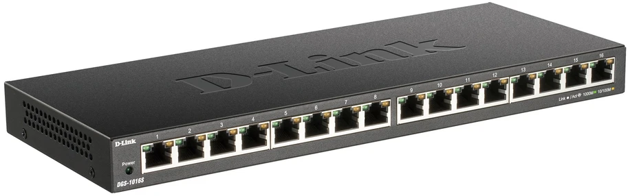 Šakotuvas D-LINK 16 prievadų 10/100/1000Mbps nevaldomas Gigabit Ethernet jungiklis