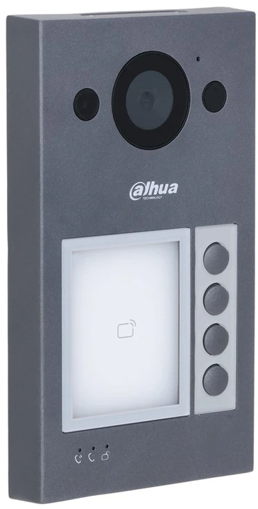 Dahua IP domofono kamera VTO3311Q-WP. 4 abonentai. 2MP 125°. Wi-Fi. SIP. IP65, IK08