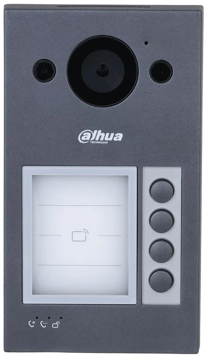 Dahua IP domofono kamera VTO3312Q-P. 4 abonentai. 2MP 125°. SIP. IP65, IK08