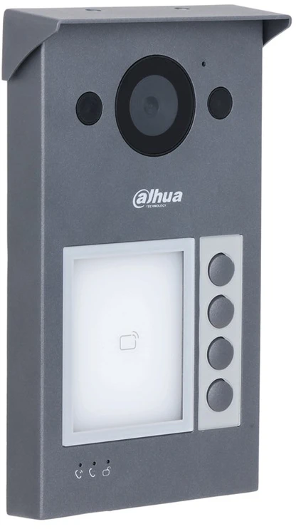 Dahua IP domofono kamera VTO3312Q-P. 4 abonentai. 2MP 125°. SIP. IP65, IK08