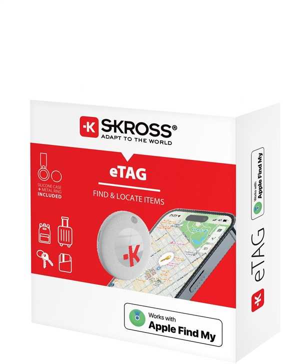 Daiktų ieškiklis eTag (veikia su iPhone bei iPad "FindMy" programėle) (2vnt pakuotė( SKROSS