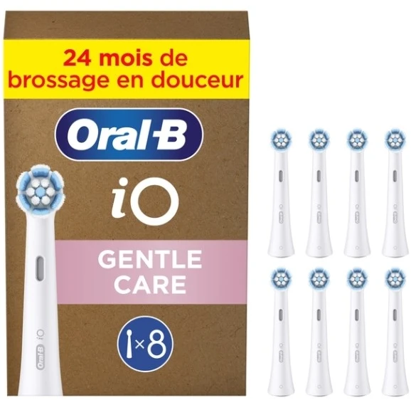 Braun Oral-B iOral Gentle Clean pakaitiniai dantų šepetėliai, 8 vnt.