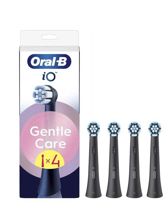 Dantų šepetėlis Braun SB-4 Oral-B iO Gentle Care Juodas keičiamos dantų šepetėlio galvutės 4 vnt.