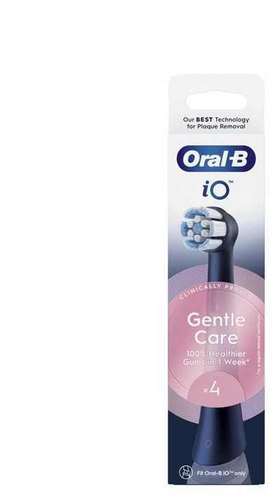 Dantų šepetėlis Braun SB-4 Oral-B iO Gentle Care Juodas keičiamos dantų šepetėlio galvutės 4 vnt.
