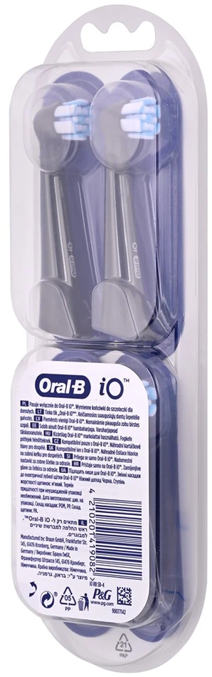 Braun SB-4 Oral-B iO Gentle Care Juodas keičiamos dantų šepetėlio galvutės 4 vnt.