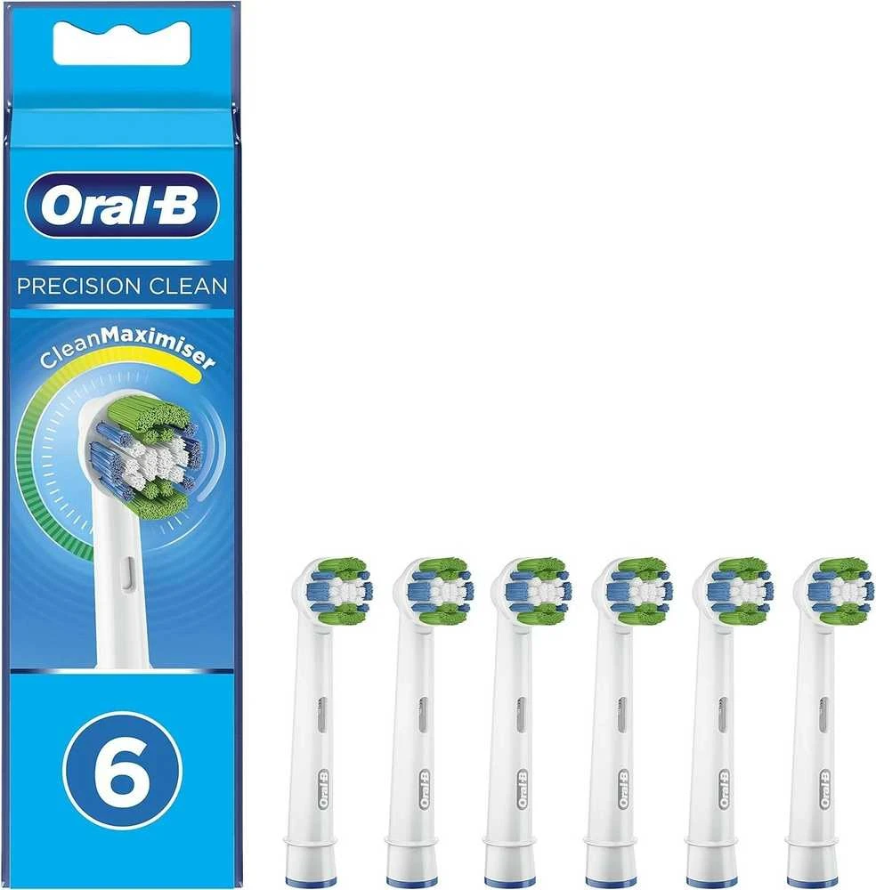 Oral-B | Precision Clean Replaceable Dantų šepetėlis Heads | Heads | Suaugusiems | Šepetėlių skaičius galvutės įeina 6 | Baltas