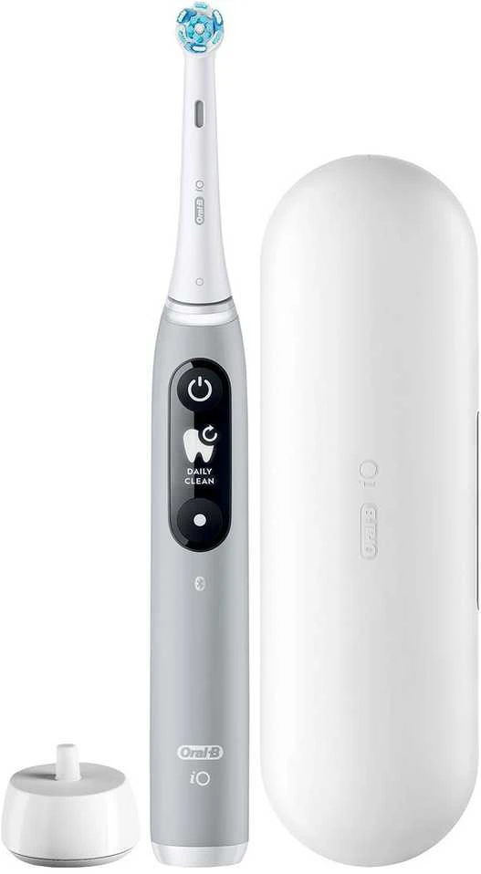 Oral-B Elektrinis dantų šepetėlis | iO6s | Įkraunamas | Suaugusiems | Šepetėlių skaičius galvutės įeina 1 | Number of teeth brushing modes 5 | Pilkas Opal