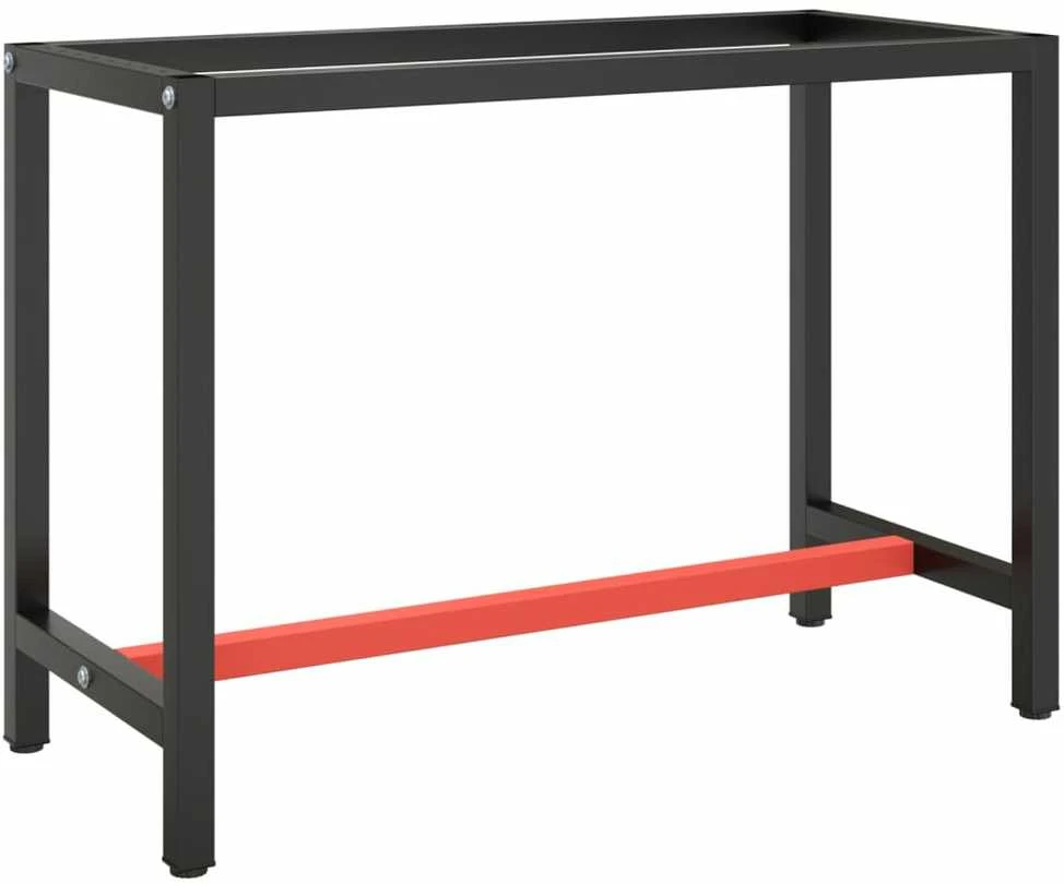 Darbastalio rėmas, juodas ir raudonas, 110x50x79cm, metalas