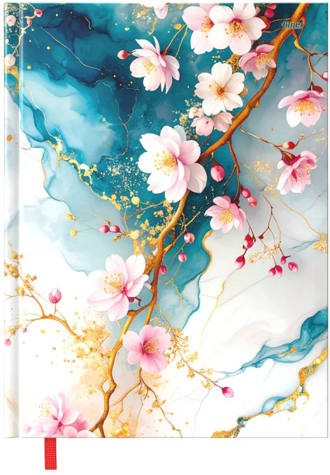 Timer Kalendorius MOKSLO KNYGA WEEK, Cherry Blossom, kartoninis viršelis 14 x19 cm