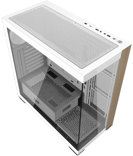 „Darkflash DS900W“ kompiuterio korpusas be ventiliatorių (baltas)