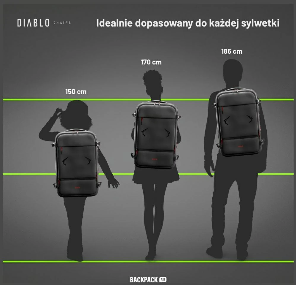 Daugiafunkcinė vakuuminė kuprinė Diablo Chairs Backpack Air juodos spalvos