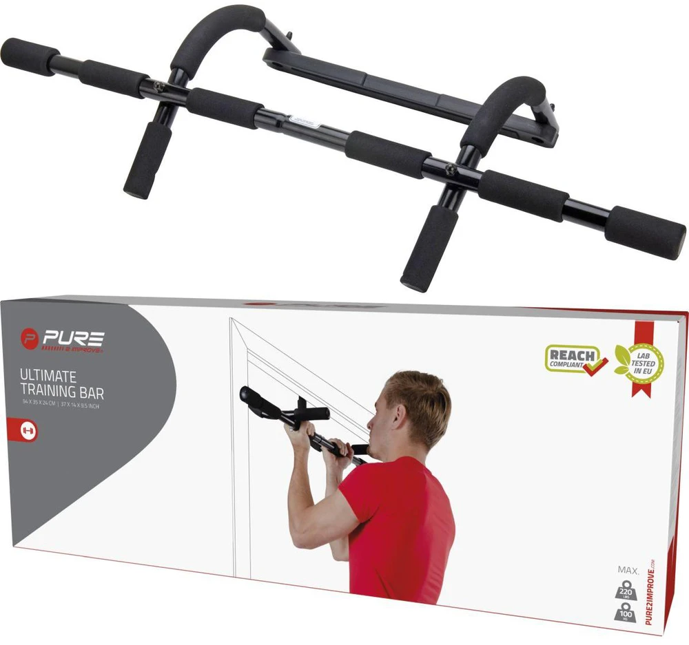 Pure2Improve | Multi-Function Gym Bar | Juodas