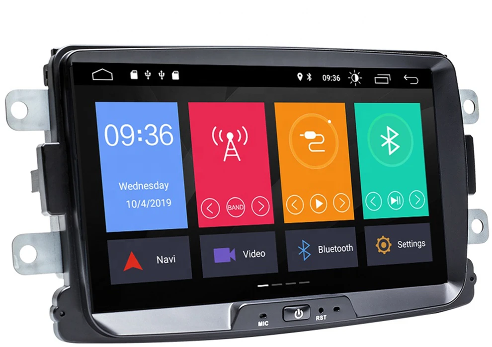 Daugialypės terpės grotuvas PNI DAC100 su Android 10 2GB DDR3 / ROM 32GB, navigacijos sistema, skirta Dacia Logan 2 Sandero Duster Renault Capture, jutiklinis ekranas, Bluetooth, RDS