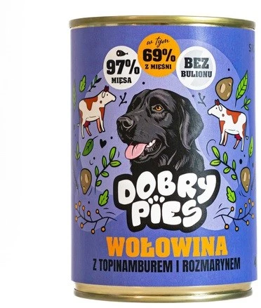 Šunų Maistas - DOBRY šunims Jautiena su Topinambais ir Rozmarinu 400g