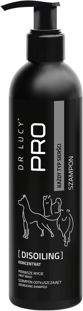 Dr. Lucy Pro riebalų šalinimo ir nuriebinimo šampūnas 250ml – giluminio valymo formulė, tinkantis visų tipų kailiams