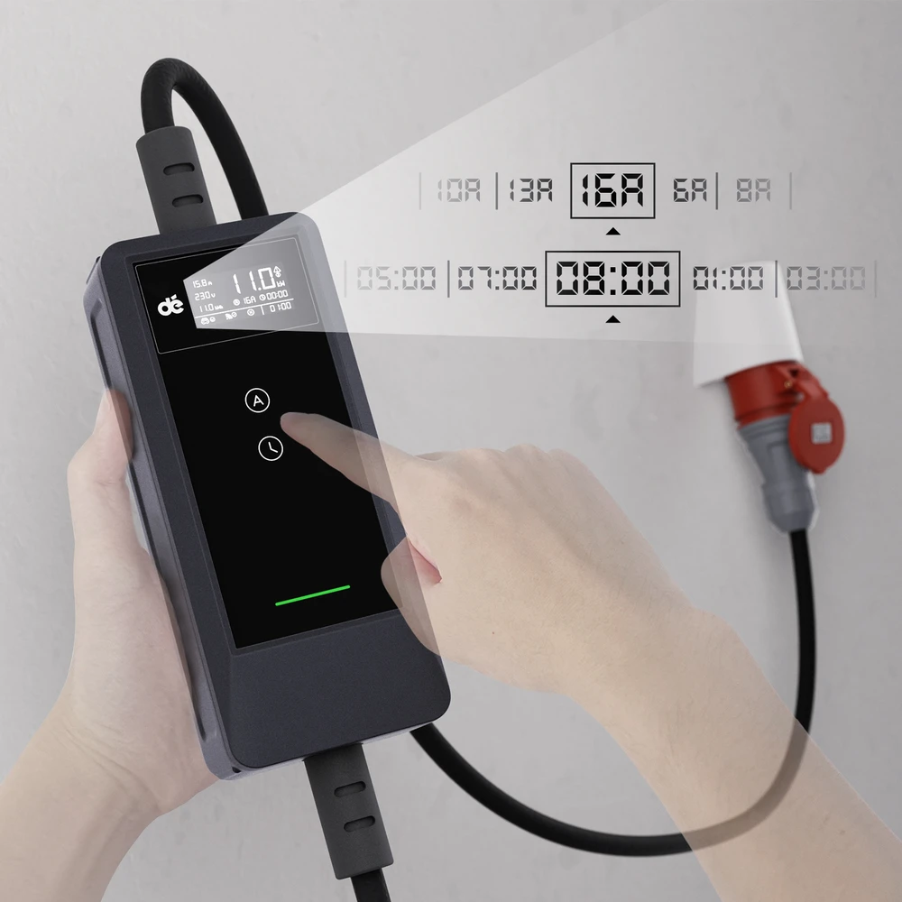 dé 11kW Portable Charger with 10m Cable (APP VERSION)