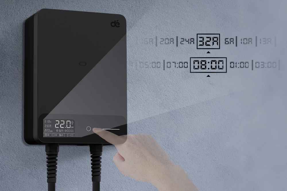 dé 22kW Wallbox with 7.5m Cable (APP VERSION)