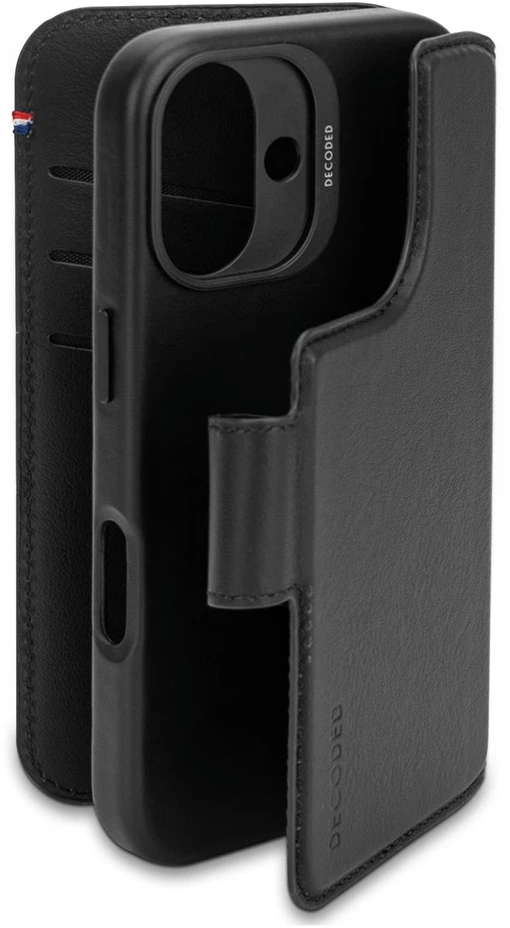 Carruzzo Decoded Leather Detachable Wallet mobiliojo telefono dėklas 15,5 cm (6.1″) Piniginės tipo Juoda
