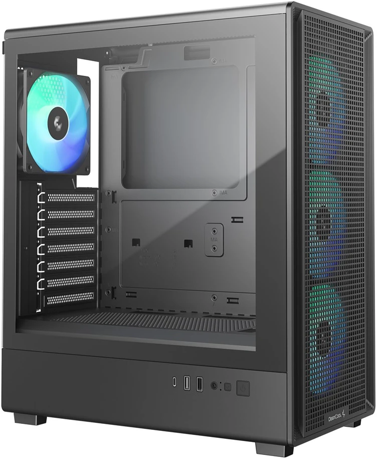 Deepcool Case | CC550 4F | Mid Tower | ATX PS2 (maksimalus ilgis: 180 mm) | Juodas