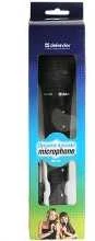 Defender Karaoke microphone 100Hz – 13KHz, cable 5m, 3.5mm jack with 6.25mm adapter jack, juodas, MIC130