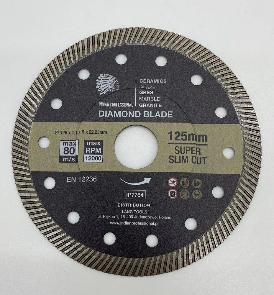 DEIMANTINIS DISKAS 125mm x 1,1mm x 22,2mm SUPER SLIM CUT /INDIAN PROFESSIONAL