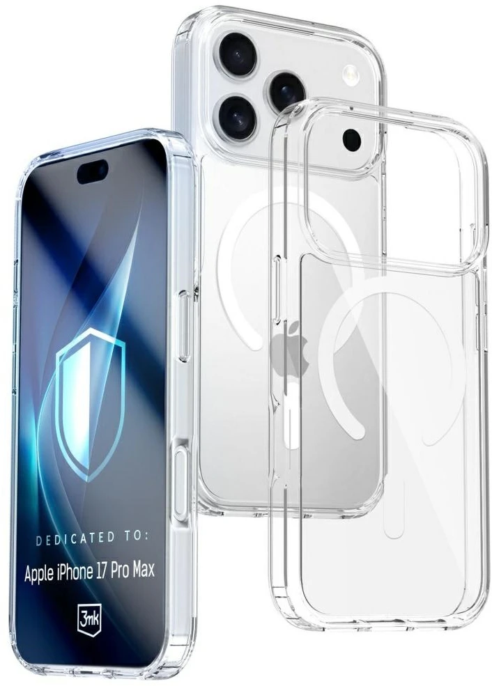 Dėklas 3Mk apsauga 3mk „Armor MagCase“, skirtas „iPhone 17 Pro Max“ – skaidrus
