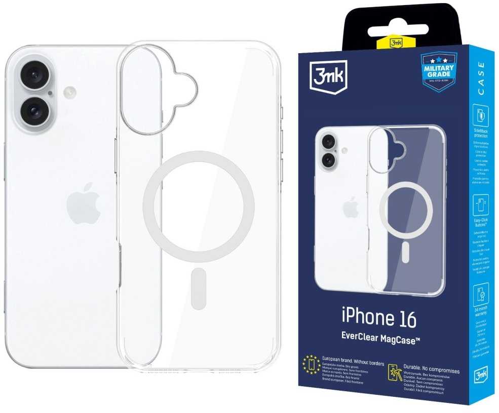 Dėklas 3MK EverClear MagCase skirtas Apple iPhone 16